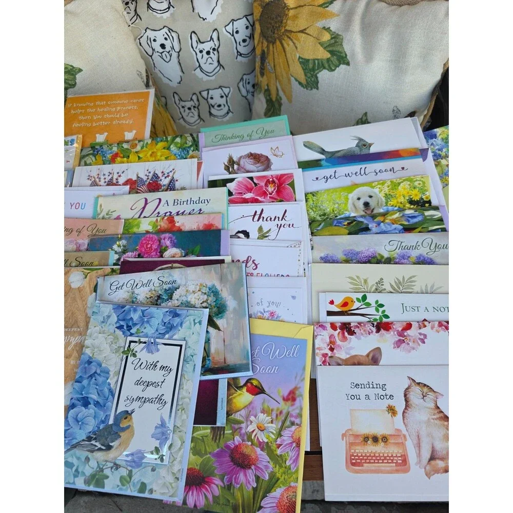 Mega Lot of 120 Greeting Cards All-Occasion Birthday Holiday Sympathy Envelopes